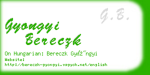 gyongyi bereczk business card